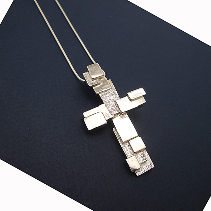 Structured Cross Necklace