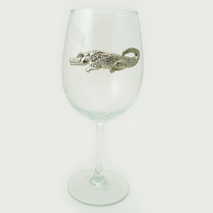 White Wine Glass, Alligator