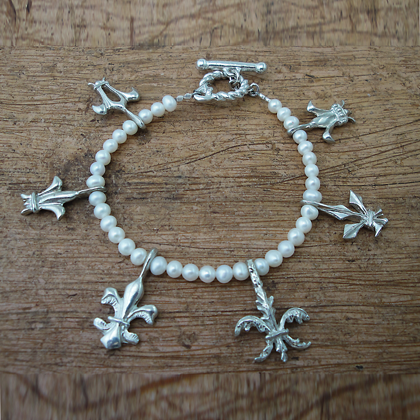 Fleur De Lis Charm Bracelet