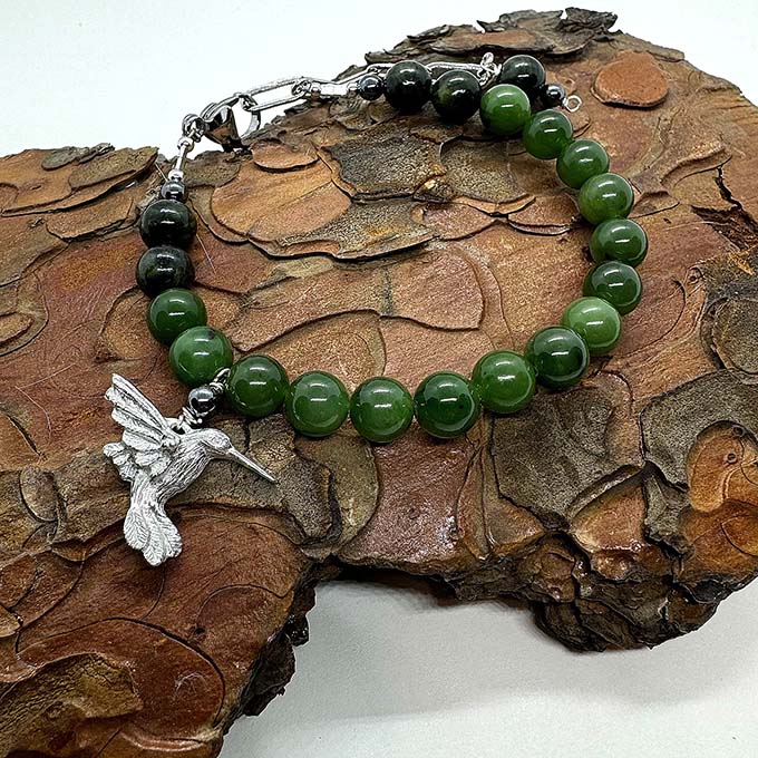 Hummingbird Jade Bracelet