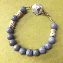 Sand Dollar Blue Coral Bracelet