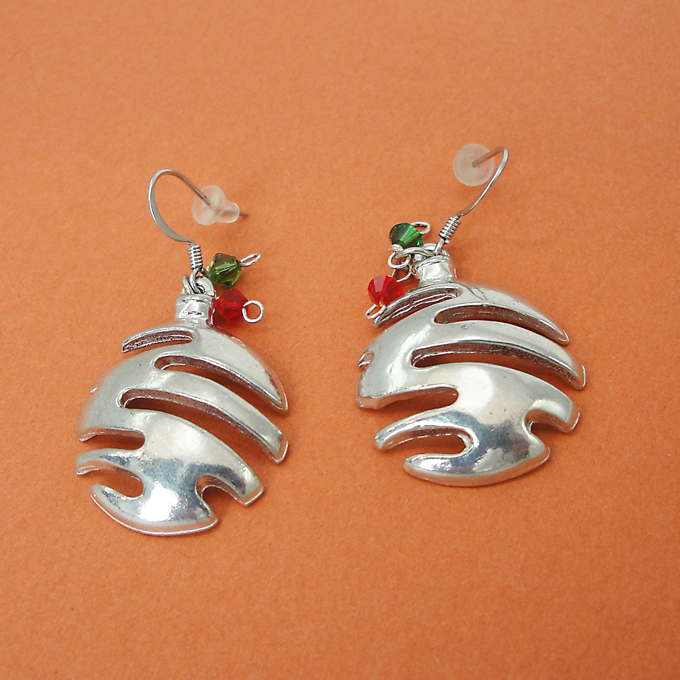 Christmas Ball Earrings Crystal