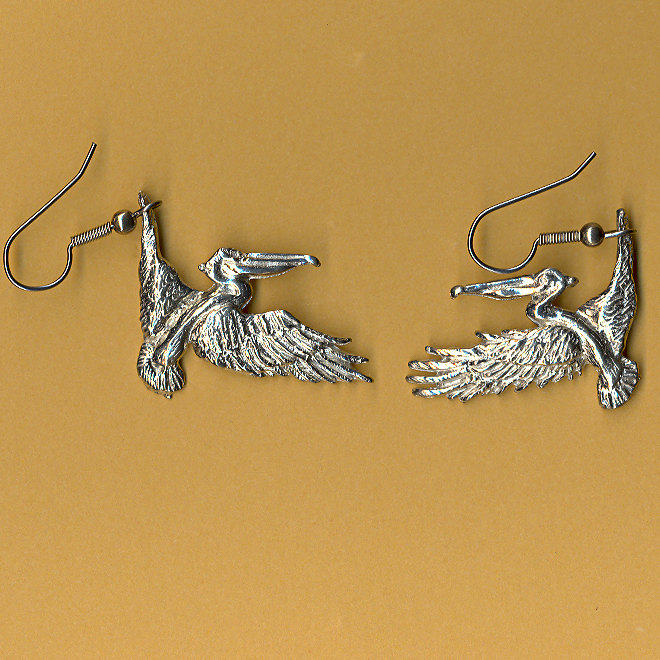 Pelican Flying Earrings