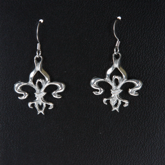 Fleur De Lis Art Deco Earrings