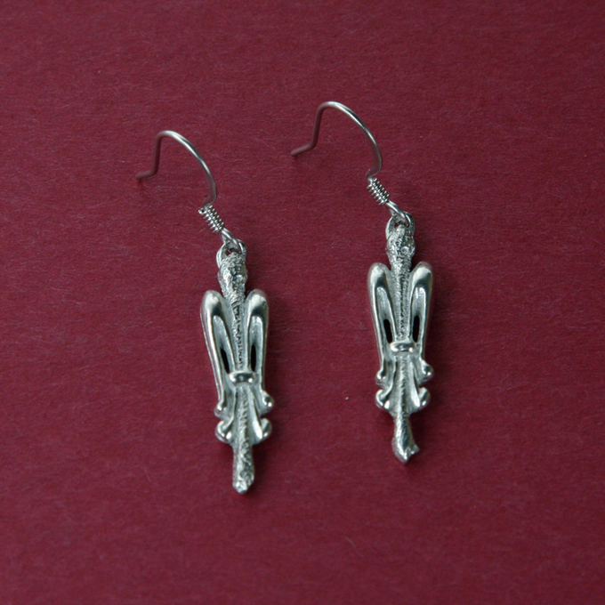 Fleur De Lis Art Nuevo Earrings
