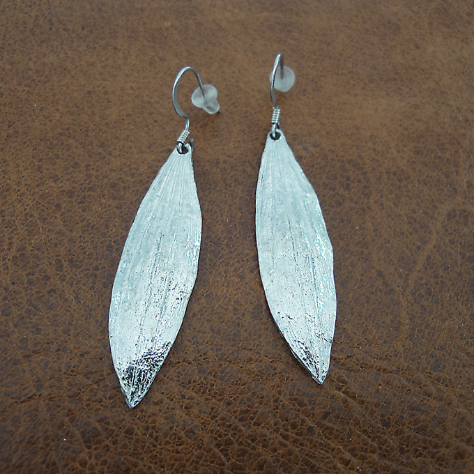Plantain Leave Earrings, Wide