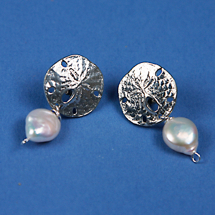 Sanddollar ER Coin Pearl Post