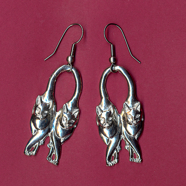 Cat Twin Earrings