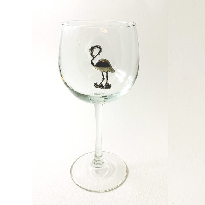 Flamingo Red Wine Glass