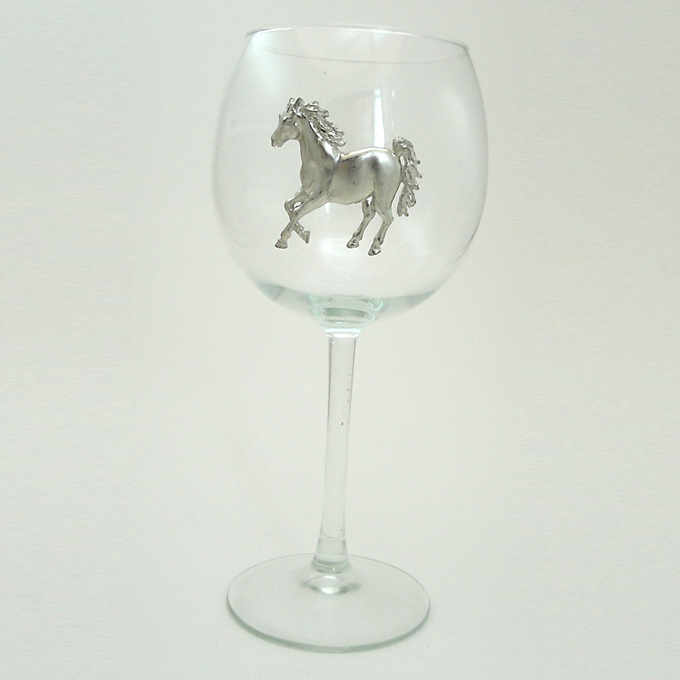 Red Wine Glass, Horse Trotting