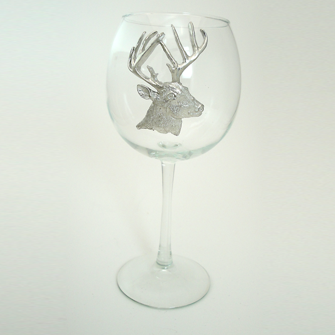 Red Wine Glass, White Tail