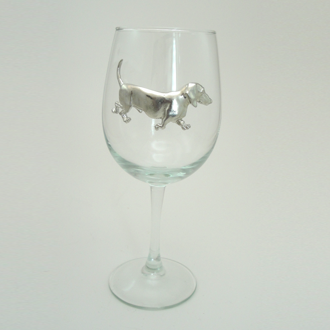 White Wine Glass, Dachshund