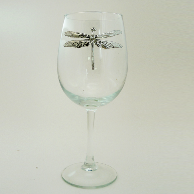 White Wine Glass, Dragonfly