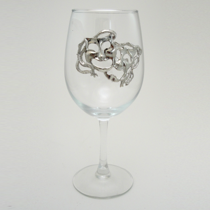White Wine Glass, Mardi Gras