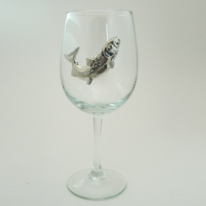 White Wine Glass, Salmon