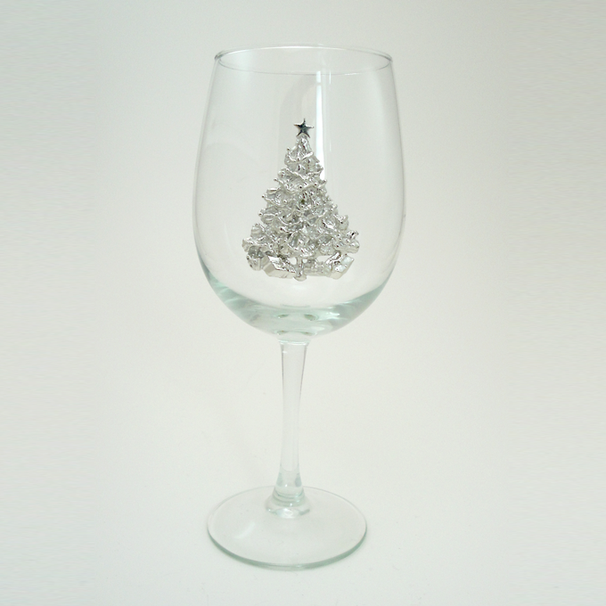 White Wine Glass, Christmas