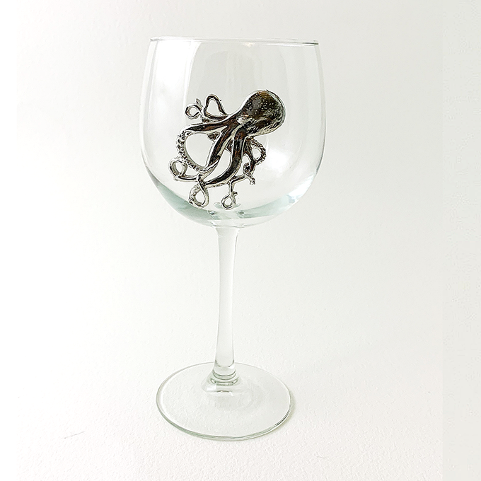 Octopus Red Wine Glass