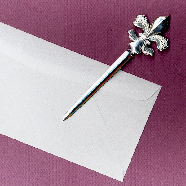 Fleur De Lis Letter Opener, Royal