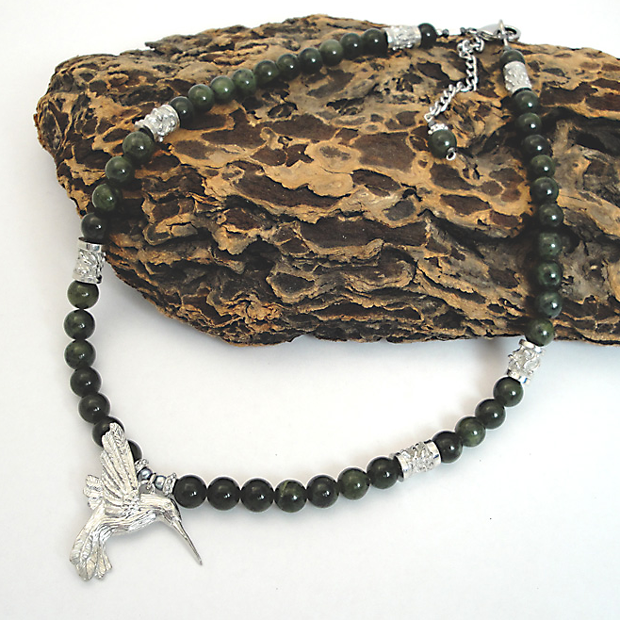 Hummingbird Jade Necklace