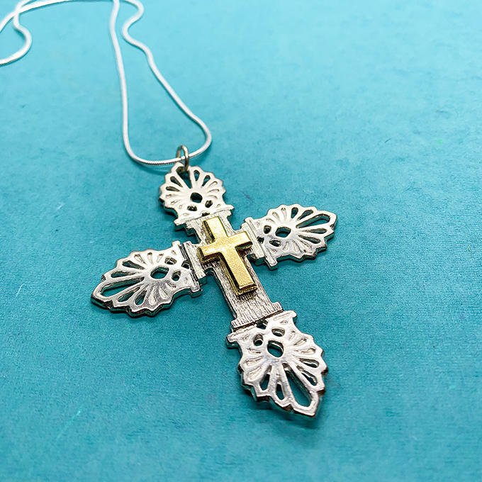 Anthemion Cross Necklace