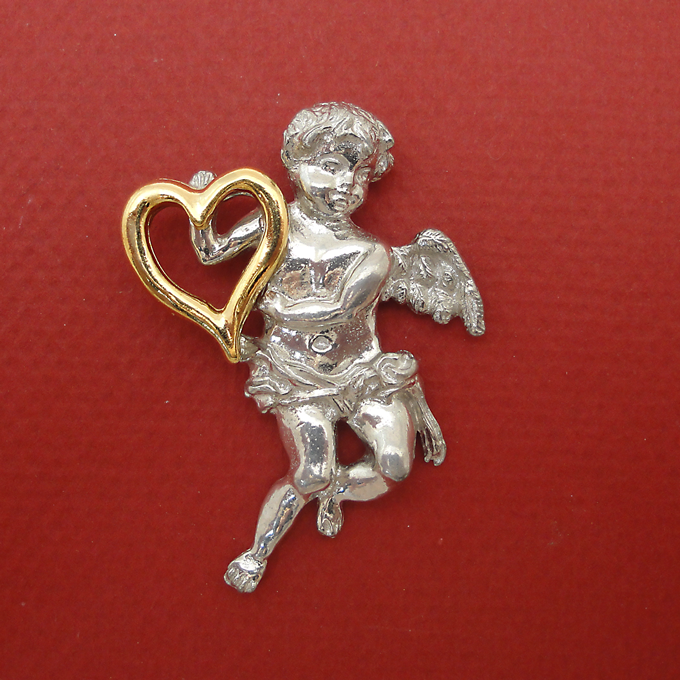 Angel with Heart Pin