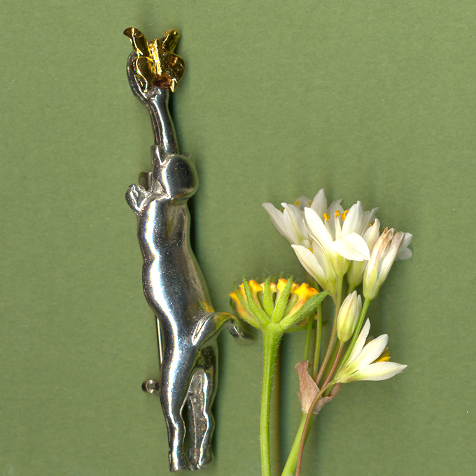 Cat Reaching Butterfly Pin