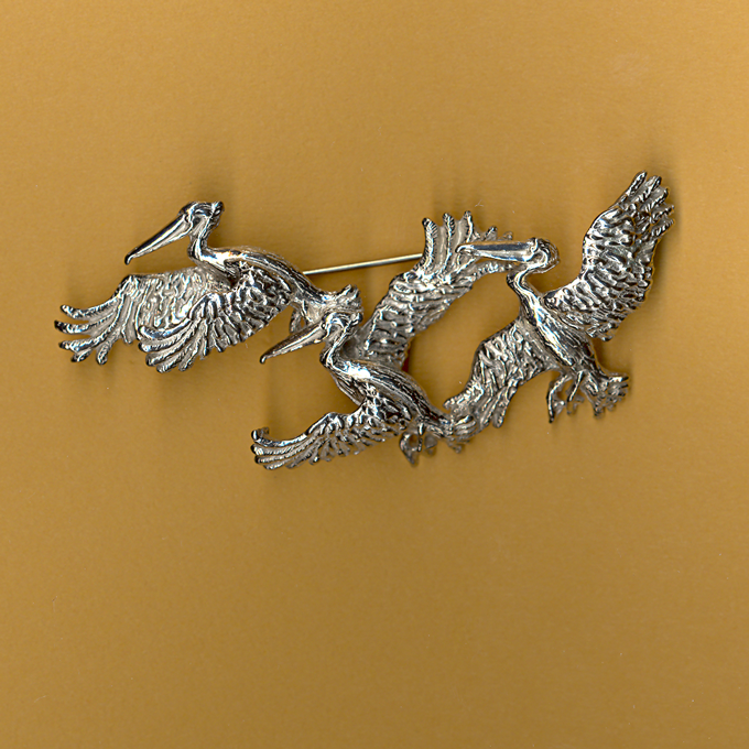 Pelican Flock Pin