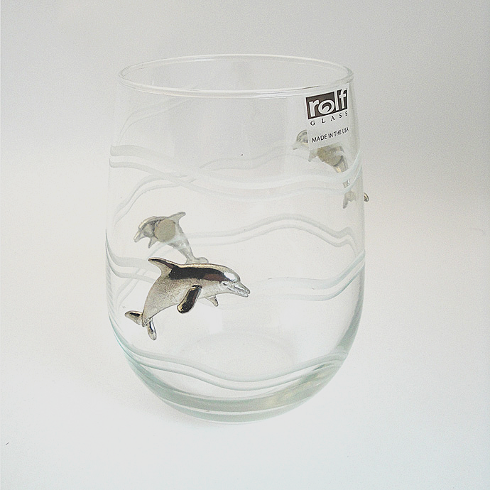 Dolphin Trio Stemless